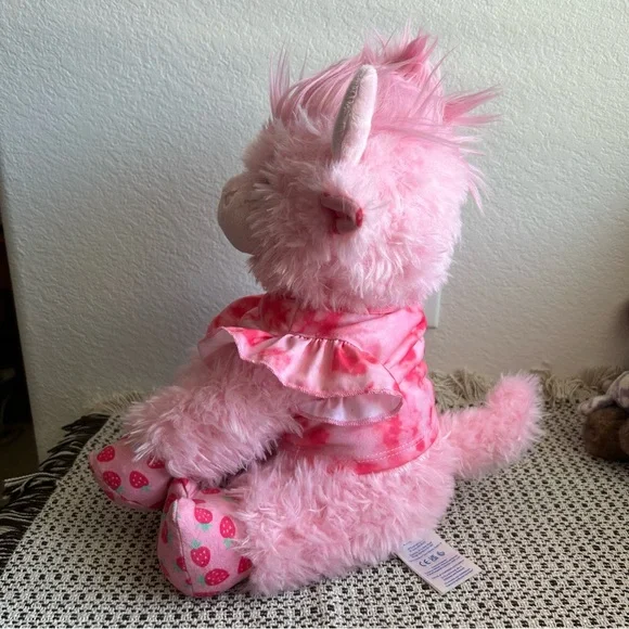 Build-A-Bear Pink Stuffed Strawberry Highland Cow - Picture 3 of 4